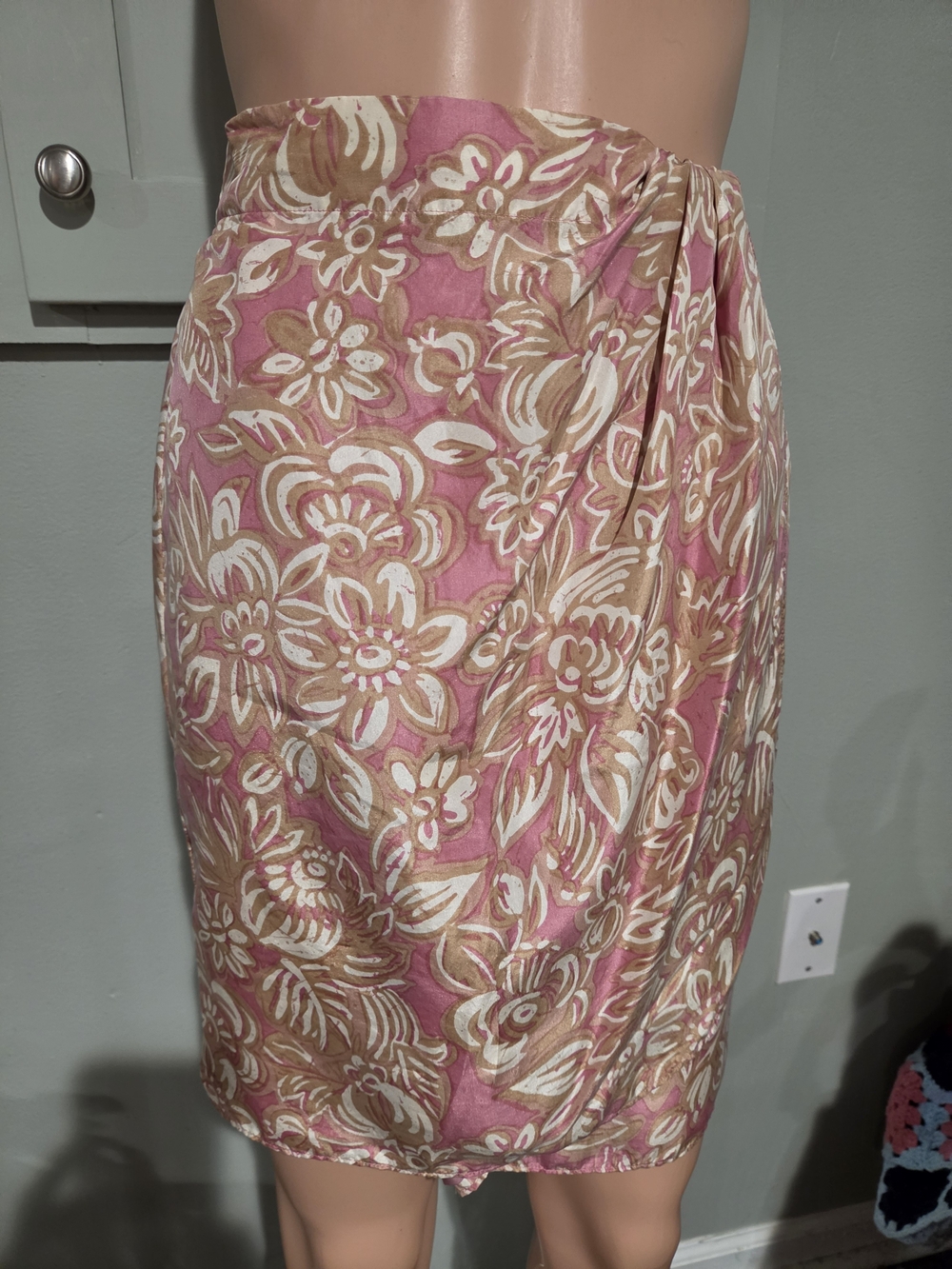 Vintage S.L.B. Sunny Leigh 100% Silk Floral Top Skirt 2 Piece Set S - Picture 5 of 16